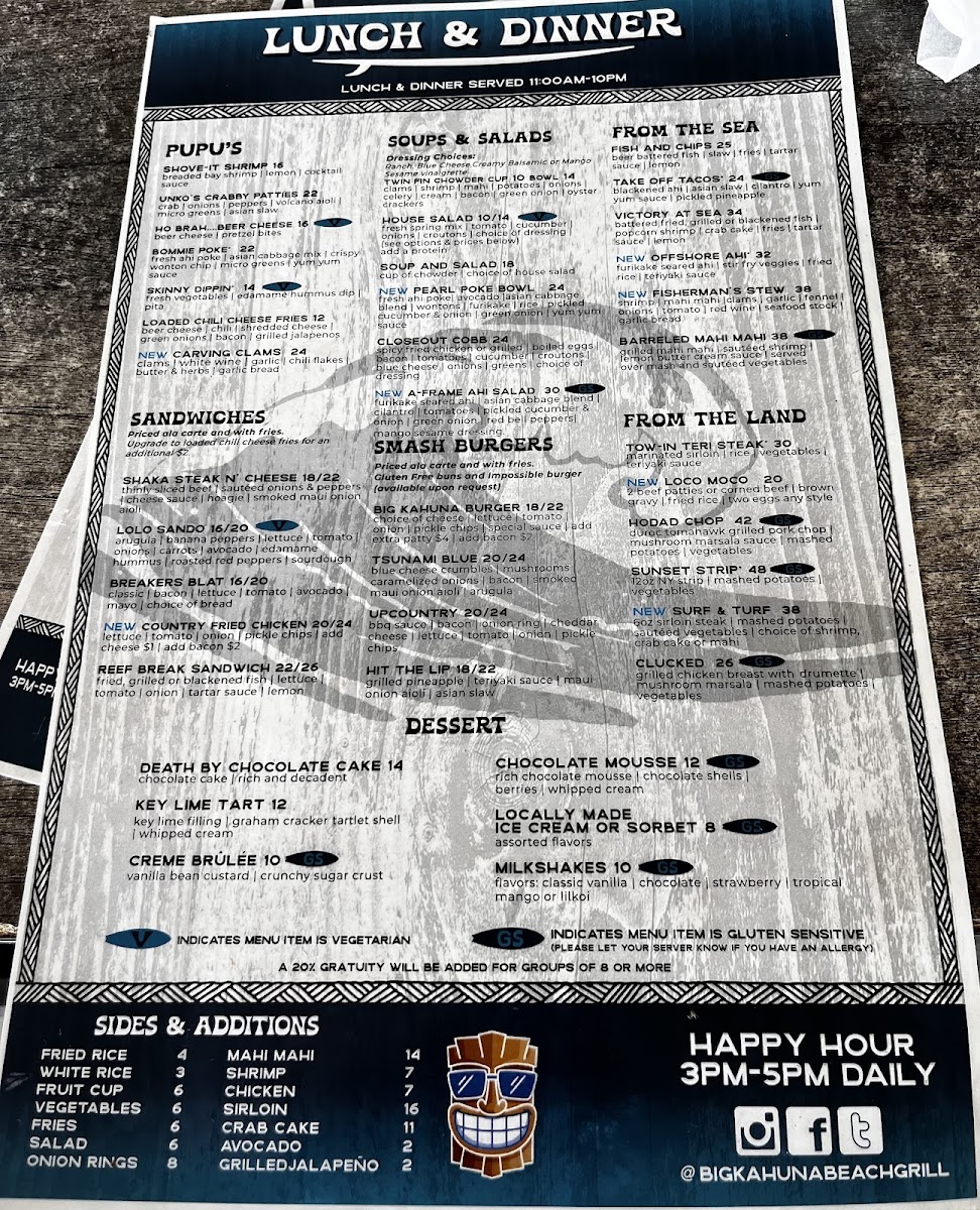 Big Kahuna Beach Grill Menu - Image 2
