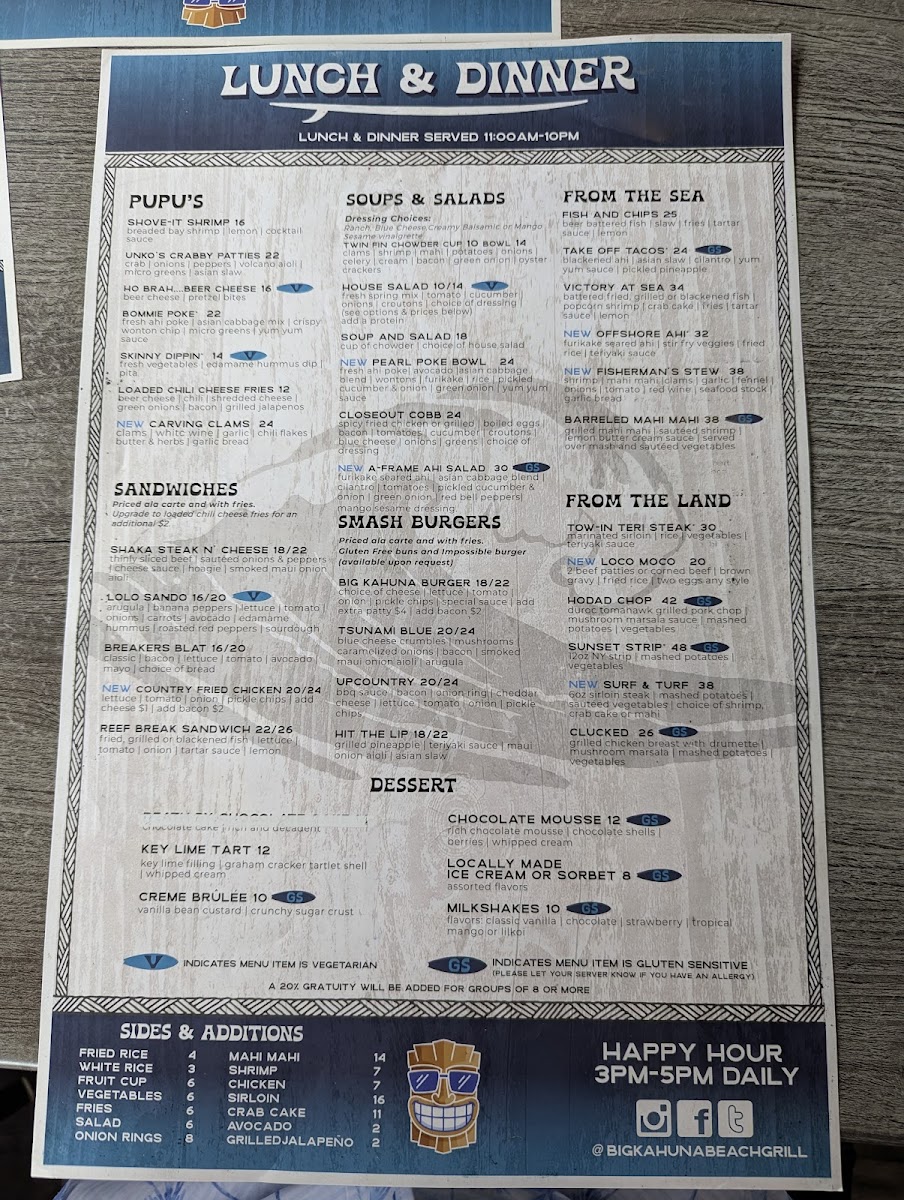 Big Kahuna Beach Grill Menu - Image 3