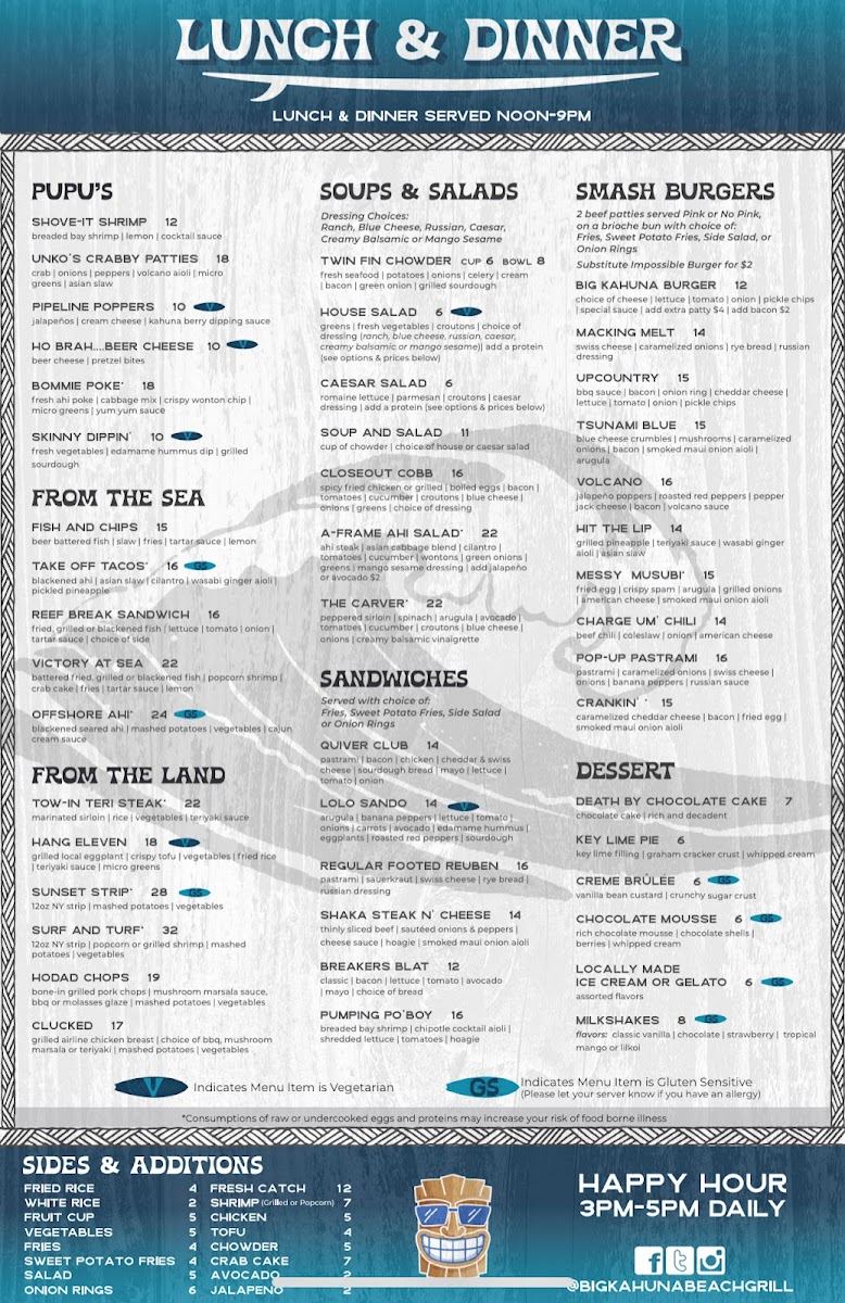 Big Kahuna Beach Grill Menu - Image 4